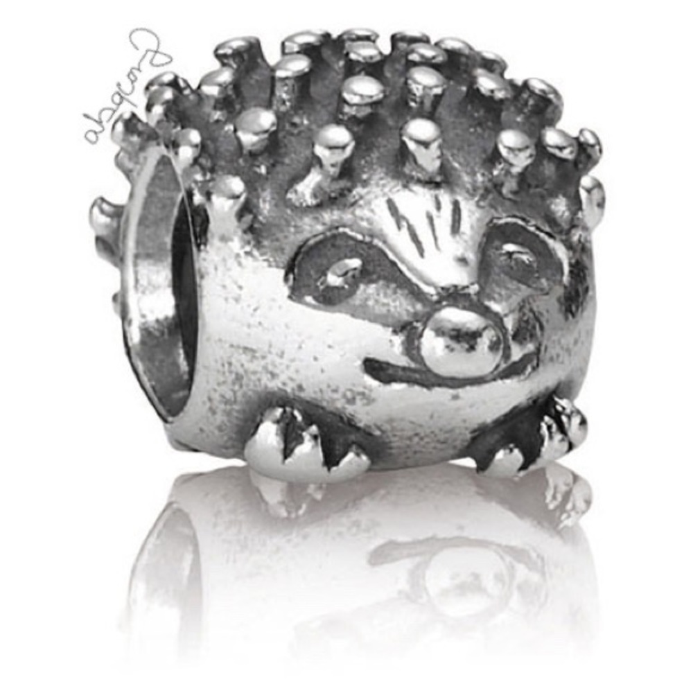 EUC Pandora 790333 Sterling Silver Hedgehog Animal Bead - RETIRED
